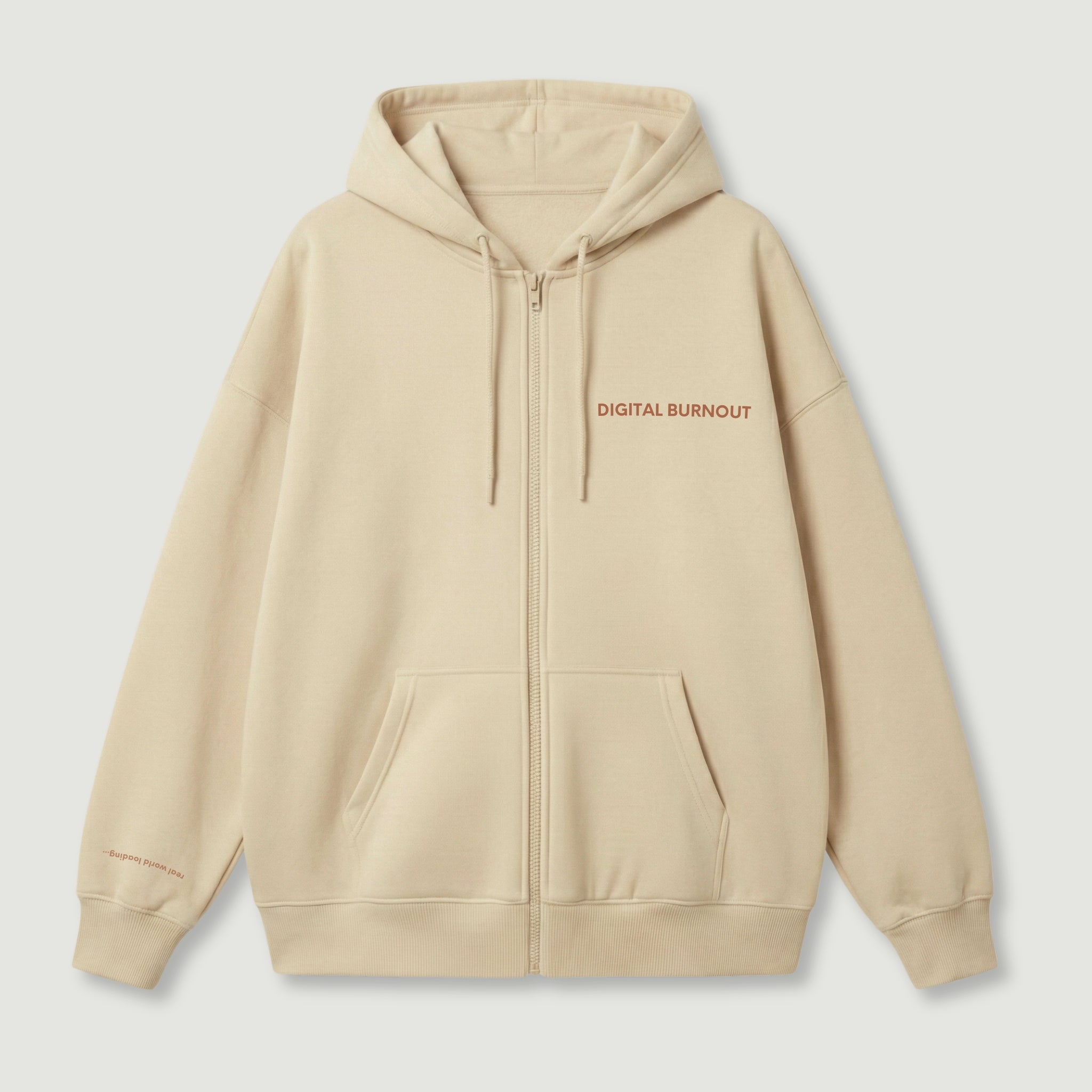 "DIGITAL BURNOUT" Zip Hoodie