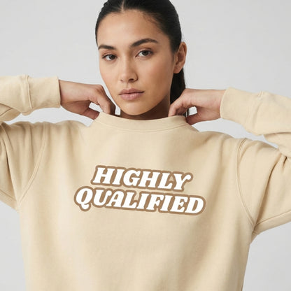 "HIGHLY QUALIFIED" 圓領衛衣