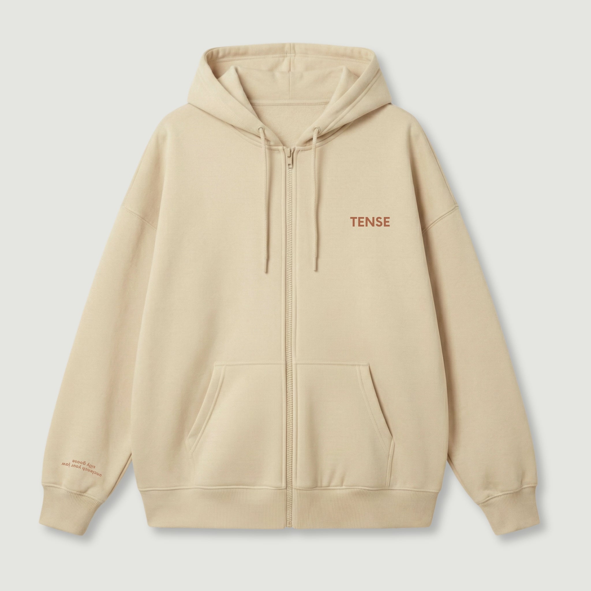 "TENSE" Zip Hoodie