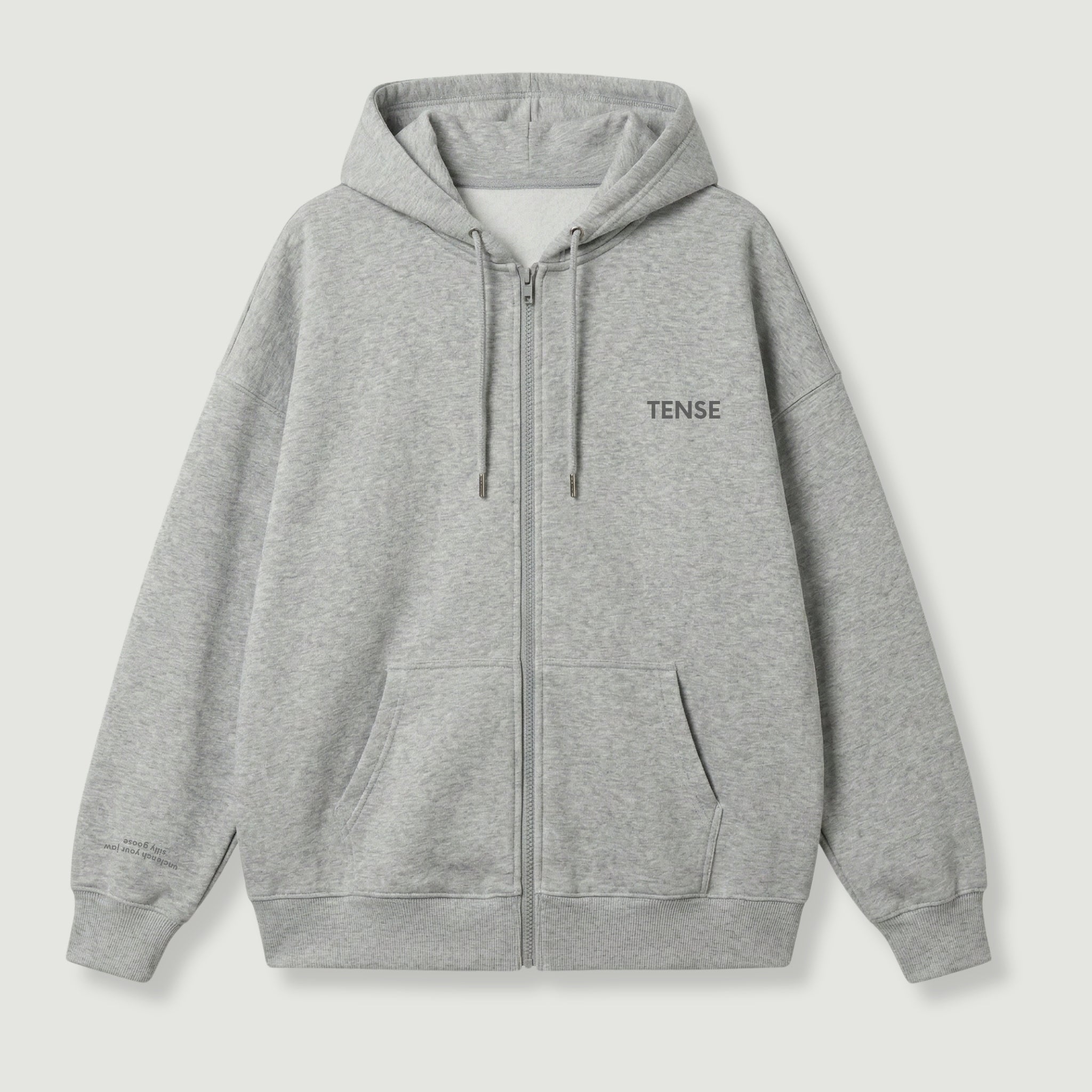 "TENSE" Zip Hoodie