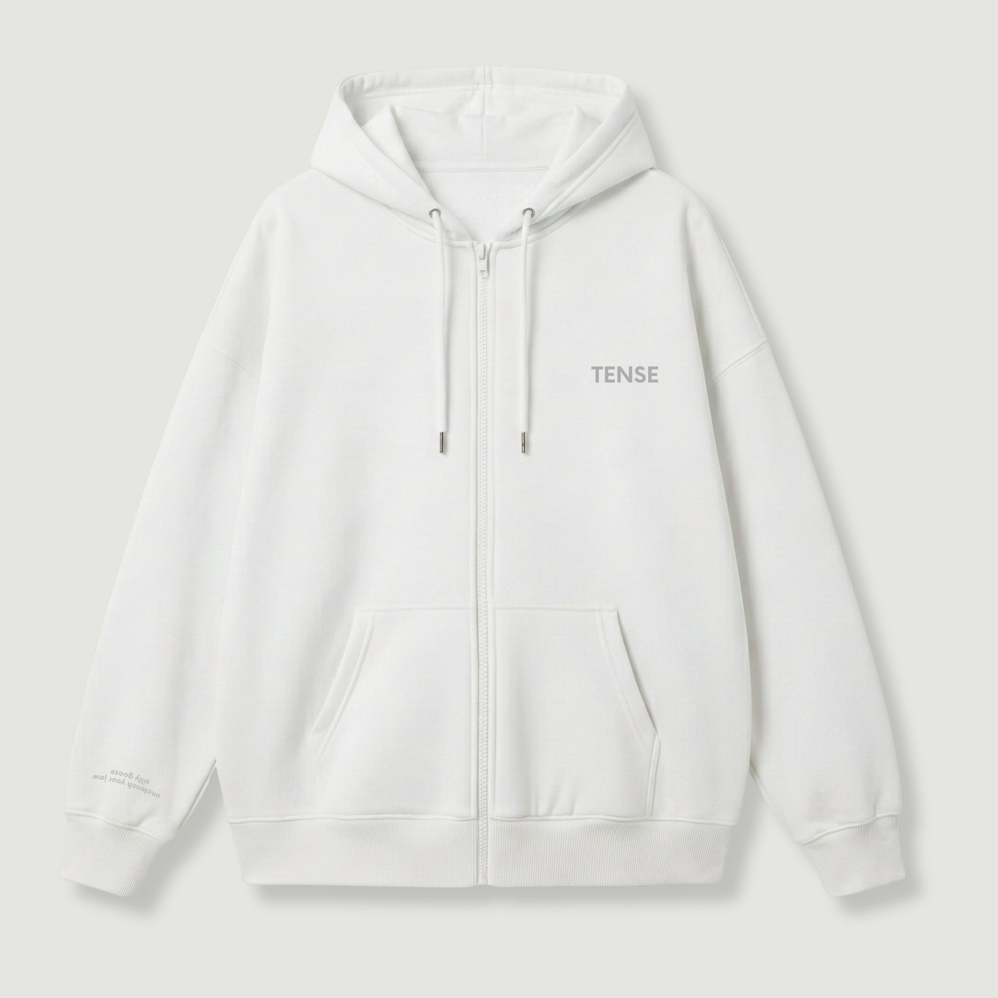 "TENSE" Zip Hoodie