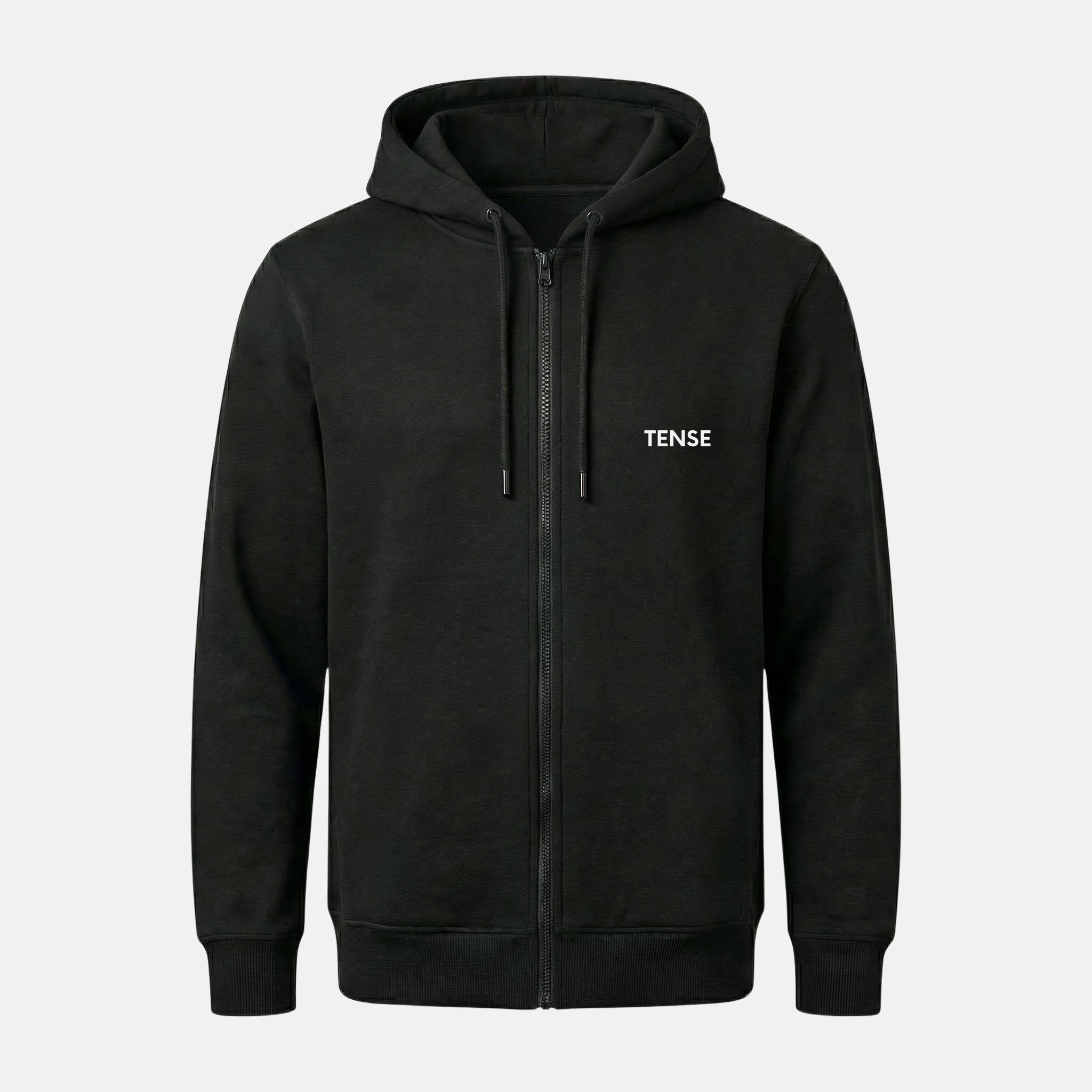 "TENSE" Zip Hoodie