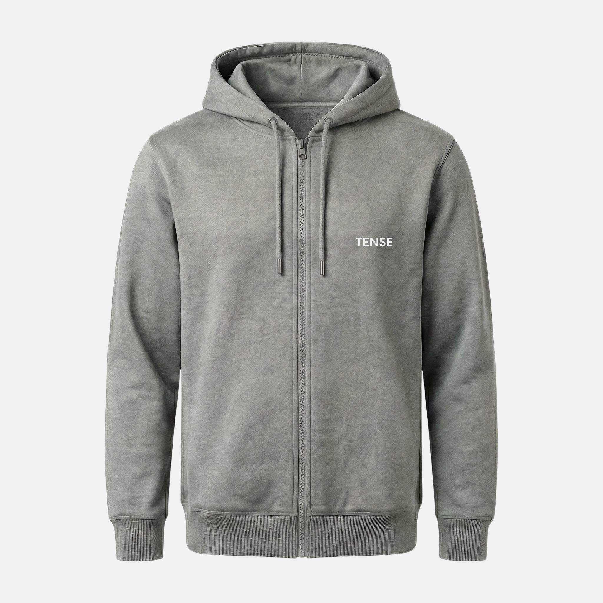 "TENSE" Zip Hoodie